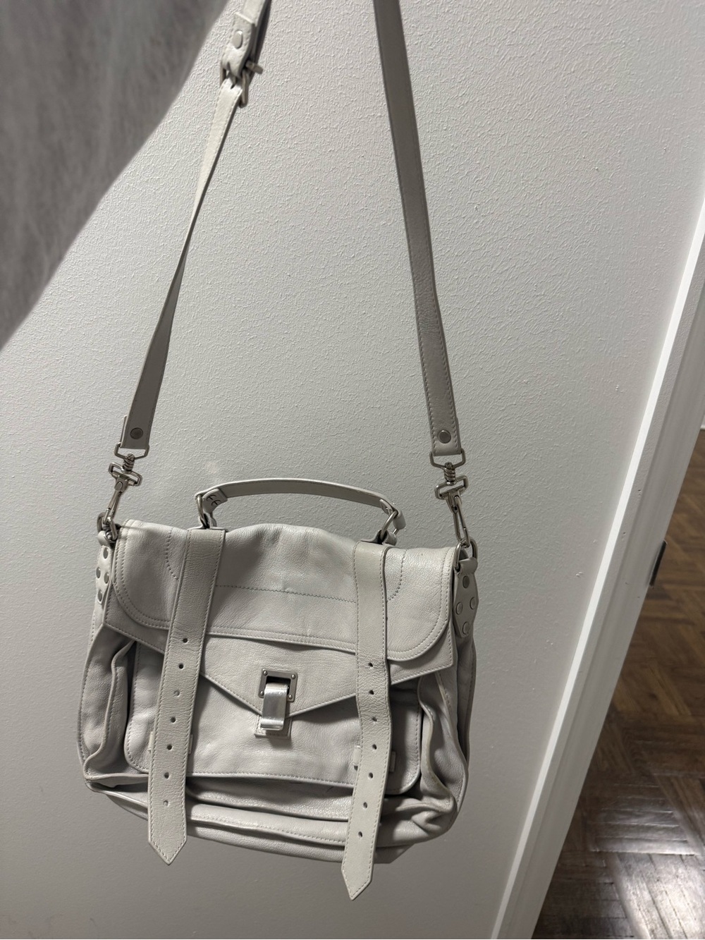 Proenza Schouler PS1 Small Satchel in Light Gray Leather - Picture 2 of 4